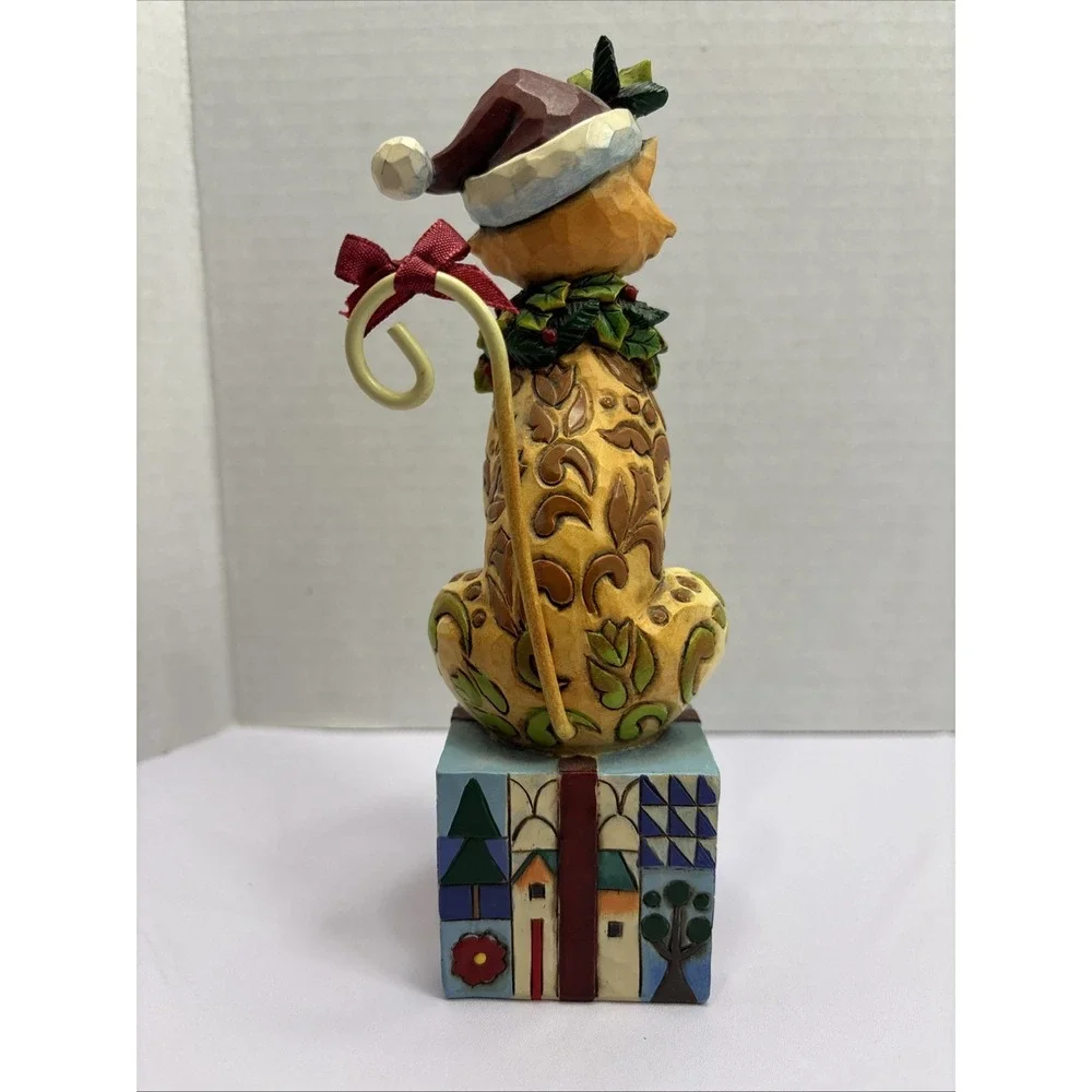 2007 Jim Shore Heartwood Creek Santa Claws Christmas Cat Figurine 4007977 7.5 In